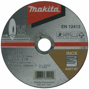 Makita B-12251, řezný kotouč 150x1,6x22 nerez=newE-13742