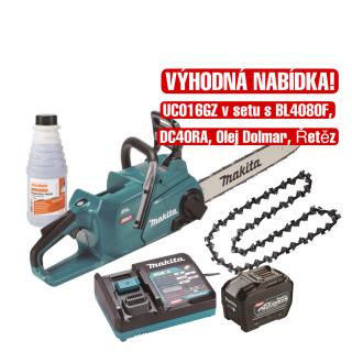 Makita XGT aku pila UC016GZ +BL4080F/1ks/ +DC40RA + olej dolmar/988002256/ +řetěz /191T92-1/