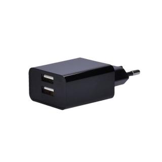 Solight DC48A USB nabíjecí adaptér, 2x USB, 3100mA max., AC 230V, černý