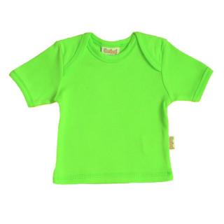 Kojenecké tričko s kr. rukávem - ZELENÉ (Kojenecké zelené tričko s krátkým rukávem z biobavlny)