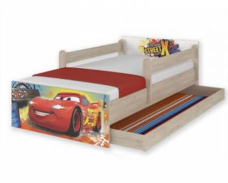 BabyBoo Dětská junior postel Disney 200 x 90 cm MAX XXL “CARS” + šuplík rozměry: 200x90