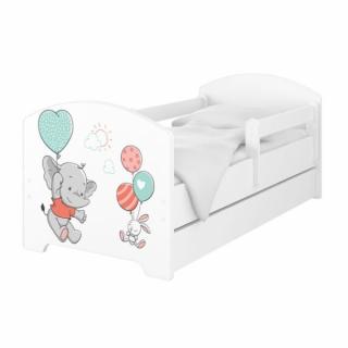 BabyBoo Dětská postel 140 x 70cm - Slon rozměry: 140x70