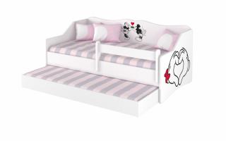 BabyBoo Dětská postel LULU 160 x 80 cm - bílá Love rozměry: 160x80
