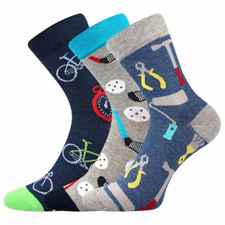 Dětské ponožky 057-21-43 10/X  SKLADEM barva: mix A - kluk, Velikost: 20-24 (14-16)