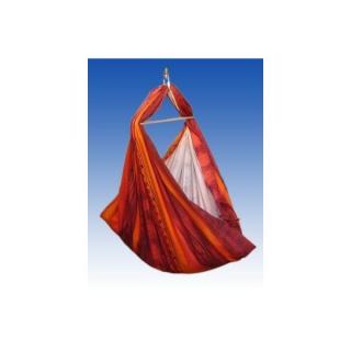 Hacka Klasik - Závěsná textilní kolébka - oranžovo - červená