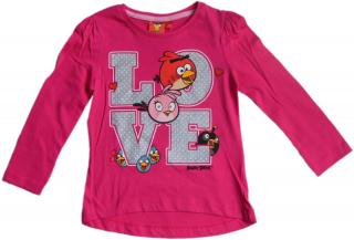 Triko Angry Birds dívčí dlouhý rukáv 1436 barva: růžová, Velikost: 8 let (128)