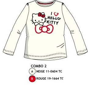 Triko Hello Kitty dlouhý rukáv 1756 krémové barva: smetanová, Velikost: 104