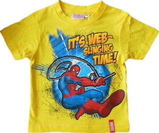 Triko Spiderman s krátkým rukávem 1096 barva: žlutá, Velikost: 3 roky