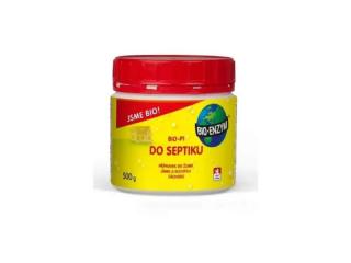 Aktivátor septiků BIO-P1 500g  (Biologický přípravek určený k likvidaci organických nečistot v septicích, žumpách, suchých záchodech. Obsahuje směs přírodních bakterií a enzymů, které rozkládají organické látky a omezují zápach.)