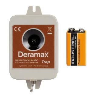 Deramax Trap - Ultrazvukový plašič koček, psů a divoké zvěře s baterií (NOVINKA - Deramax®-Trap - Ultrazvukový odpuzovač koček, psů a divoké zvěře s aklalickou baterií)