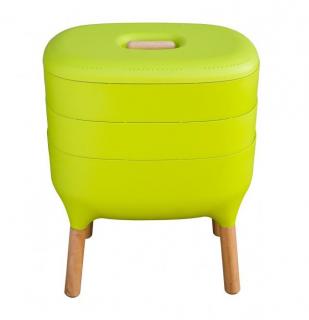 Domácí kompostér - Moderní vermikompostér - Světle zelený (Luxusní domácí vermikompostér Urbalive v zelené barvě )