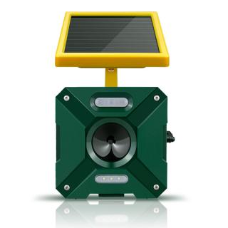 Duální solární odpuzovač škůdců s dosahem 1050 m2 (DUÁLNÍ SOLÁRNÍ ODPUZOVAČ ZVĚŘE AN-B080 - se 2 reproduktory a 2 PIR senzory   dosah přístroje 1050 m2 ve volném prostoru)