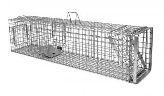 Profesionální sklopec 135x34x34 -s komorou na živou návnadu (Sklopec nové konstrukce na kuny, lišky, vydry, tchoře, psy nebo jezevce. Profi sklopec 135 cm s komorou na živou návnadu.)