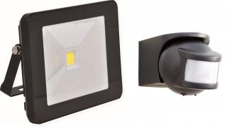 Reflektor LED 20 W / 1600 lm / černý se samostatným  pohybovým čidlem. (Reflektor LED 20 W / 1600 lm / černý se samostatným  pohybovým čidlem. PIR čidlo může být instalováno na jiné místo než je samotný reflektor)