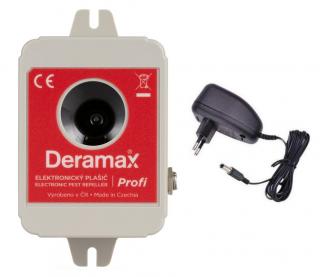 Voděodolný Deramax PROFI s adaptérem - dosah 650 m2 (Nový model - Deramax profi na hlodavce a kuny pro venkovní i vnitřní použití - dosah 650 m2.)