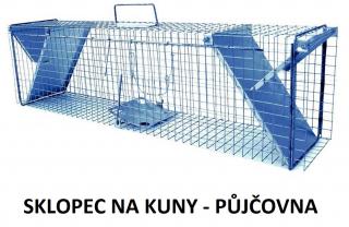 Zapůjčení sklopce 102x20x27 na kuny (Sklopec na kuny 102x20x27 na 1 týden - Včetně výbavy, granulí a vábidla na kuny.)