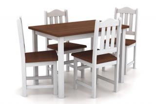 Jídelní set 161 z masívu - stůl + 4 židle