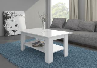 Konferenční stolek Elaiza  Dekor lamina bílá/bílý lesk