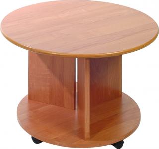 Konferenční stolek kulatý STŘED - na kolečkách