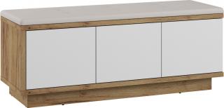 Lavice Hybrid 02  Dekor lamina černá/bílý lesk