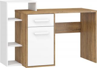 PC stůl L Rio 03  Dekor lamina dub artisan/bílá