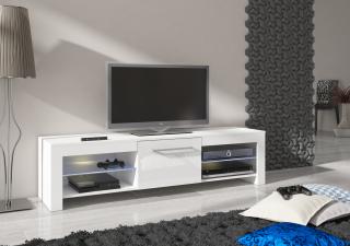 TV stolek Flex  Dekor lamina švestka wallis/černý lesk