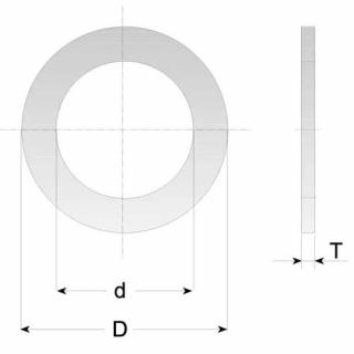 CMT | Redukční kroužek pro pilové kotouče Vnější průměr D: 30 mm, Vnitřní průměr d: 18 mm, Síla těla kroužku: 1,4 mm