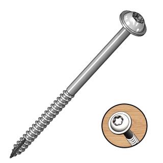 Milescraft | PocketScrews - vruty pro kapsové spoje Délka: 63 mm, Obsah balení: 100 ks, závit: hrubý (coarse)