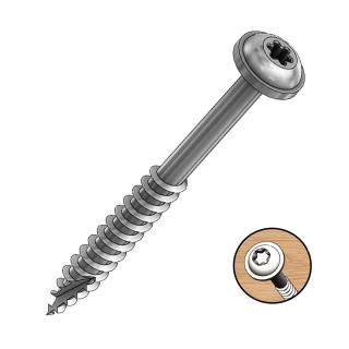 Milescraft | PocketScrews - vruty pro kapsové spoje Délka: 64 mm, Obsah balení: 35 ks, závit: hrubý (coarse)