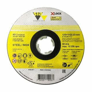 SiaAbrasives | Řezné kotouče pro úhlové brusky SiaCut " XLOCK" Průměr: 115 mm, šíře: 1 mm