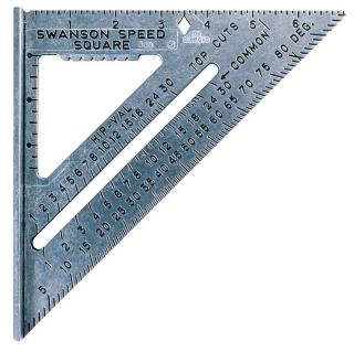 Swanson -  úhelník Speed Square 7  (17,7cm) pouze palcová stupnice