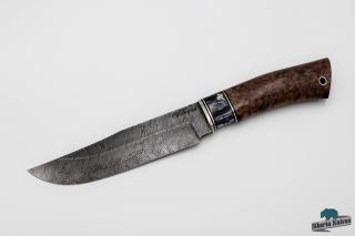 Damaškový lovecký nůž s mamutovinou - Mamut IV