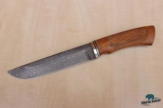 Lovecký nůž z damascénské oceli Dikobraz
