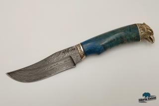 Lovecký nůž z damascenské oceli Korshun