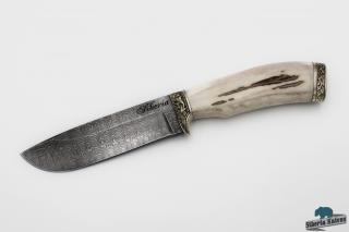 Lovecký nůž z damascenské oceli Los