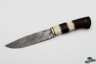 Lovecký nůž z damascenské oceli Perseus