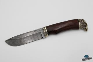 Ručně kovaný lovecký nůž z damaškové oceli Hawk