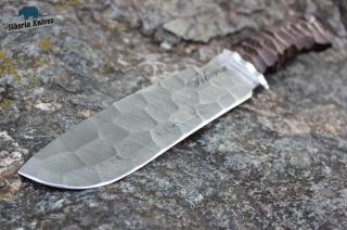 Ručně kovaný nůž z damascenské oceli Horal
