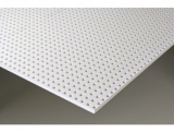 Akustické děrované desky Cleaneo UFF (Přímé čtvercové děrování, 8/18 Q šířka desky 1188 mm, délka 1998 mm, tloušťka 12,5 mm, bílá tkanina)