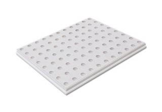 Deska Knauf Cleaneo THERMOBOARD Plus 8/18 R (Přímé kulaté děrování 8/18 R, šířka 1188 mm, délka 1998 mm, tloušťka 10,0 mm, bílá nebo černá tkanina )