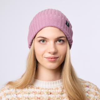 Beanie Merino 2:2  Růžová Merino Čepice žebro 1:1 Barva: Růžová