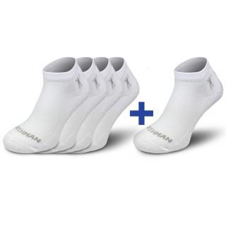 Bjorn 4+1  Sportovní Bavlněné Ponožky (sada) Barva: Bílá, Velikost: 36-38