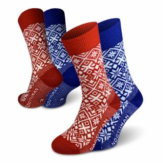 Fauske Merino 2-Pack  Vánoční Společenské Merino Ponožky (sada) Barva: Mix barev, Velikost: 36-38
