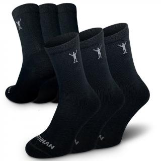 Frode 3-Pack  Sportovní Bavlněné Ponožky (sada) Barva: Černá, Velikost: 36-38