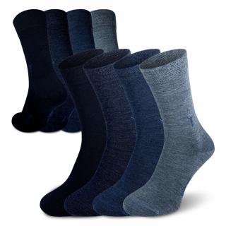 Gunnar Merino  Modré Společenské Merino Ponožky (sada) Velikost: 39-41