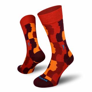 Kebule  Veselé Bavlněné Ponožky Barva: Červená, Velikost: 42-45