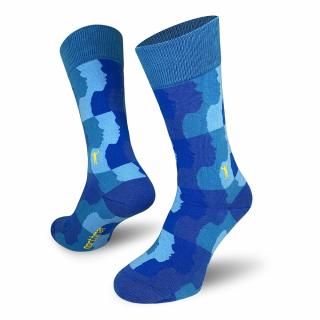 Kebule  Veselé Bavlněné Ponožky Barva: Modrá, Velikost: 38-41
