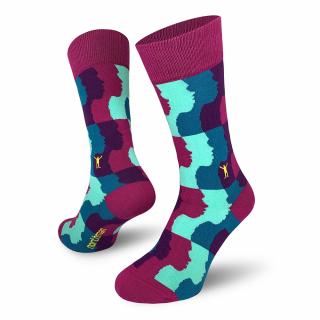 Kebule  Veselé Bavlněné Ponožky Barva: Tyrkysová, Velikost: 38-41