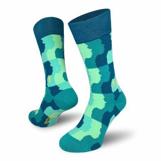 Kebule  Veselé Bavlněné Ponožky Barva: Zelená, Velikost: 38-41