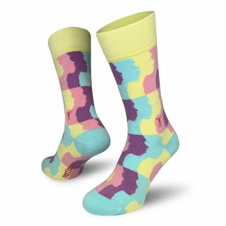 Kebule  Veselé Bavlněné Ponožky Barva: Žlutá, Velikost: 38-41